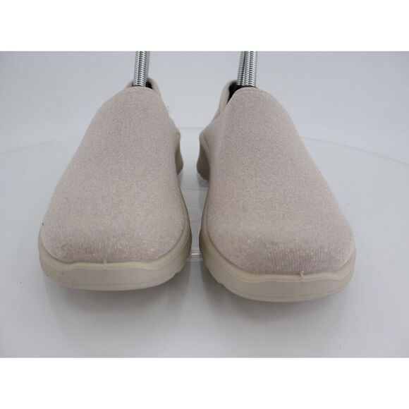 Bzees Getaway Loafer Size 7 M Beige Slip On Wedge Comfy Shoes Fabric Stretchy - Picture 3 of 13